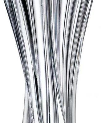 Crystal Glass Vase – Heavy Crystal Vase for Flowers with Weighted Bottom, Thick Durable Decorative Vases for Modern Home Decor, 9.8″ 3.5lb Clear Centerpiece (Transparent)