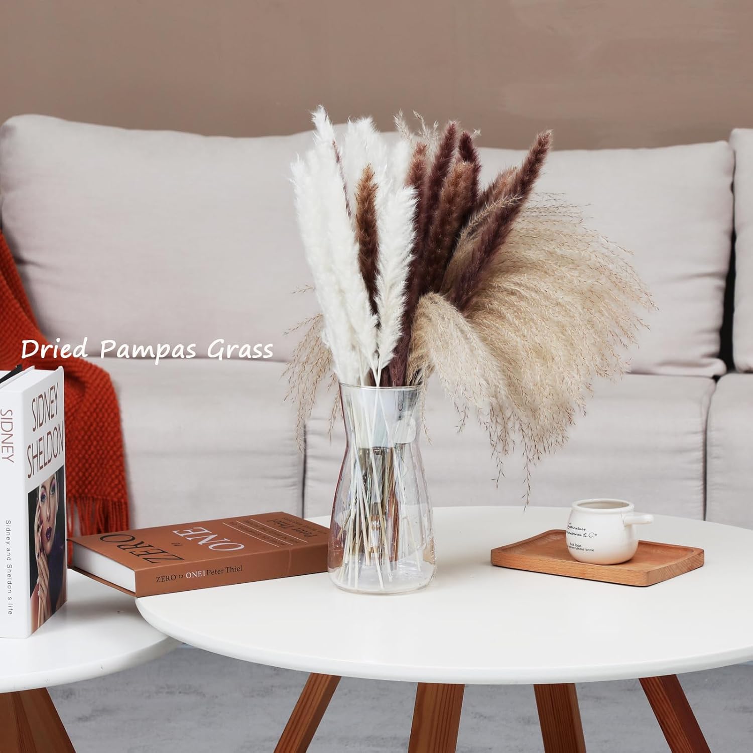 8 inch Clear Glass Flower Vases for Centerpiece Table Home Indoor Desk Decor,Ins Modern Boho Style Vase for Wedding Housewarming Gift - Image 5